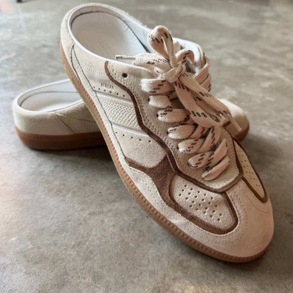 ALOHAS Tb 490 Rife Cream Brown Suede Mule Sneakers Size 9